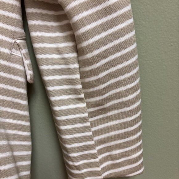 Banana Republic Womens Pique Striped Knit Blazer Size L Preppy Academia Coastal - Picture 8 of 15